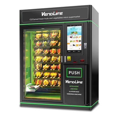 Pizza Maker Fresh Food Vending Machines 1800W With 27inch Screen